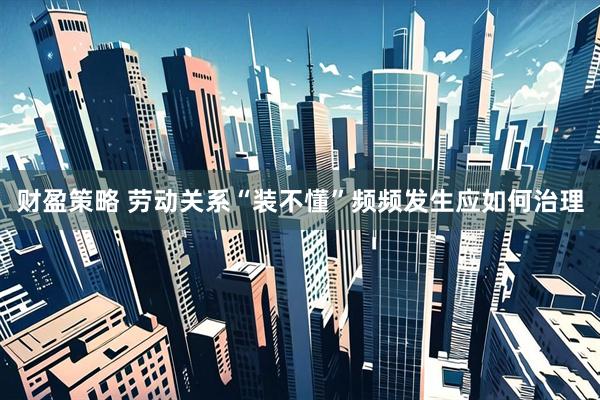 财盈策略 劳动关系“装不懂”频频发生应如何治理